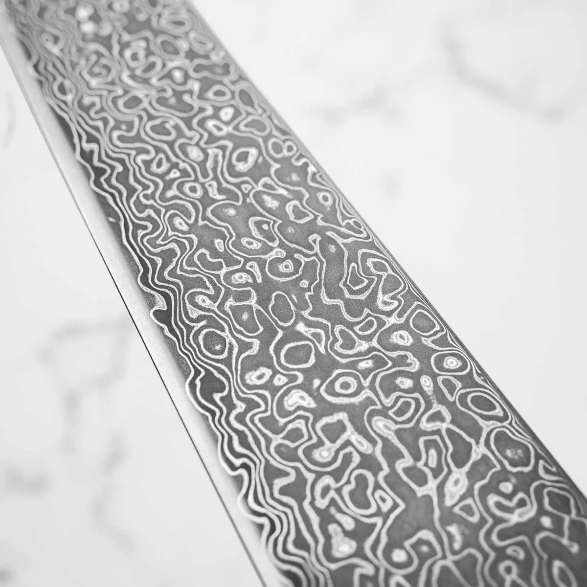 Seido VG10 Kurozome Nickel Damascus Sujihiki 270mm - Persimmon - Image 6