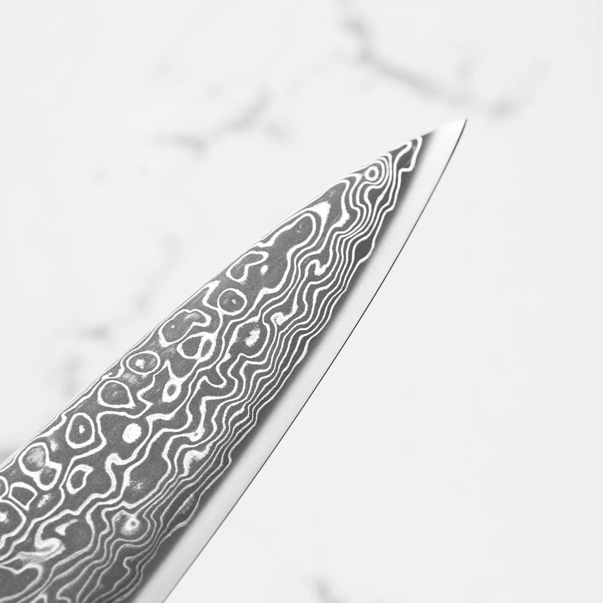 Seido VG10 Kurozome Nickel Damascus Sujihiki 270mm - Persimmon - Image 7