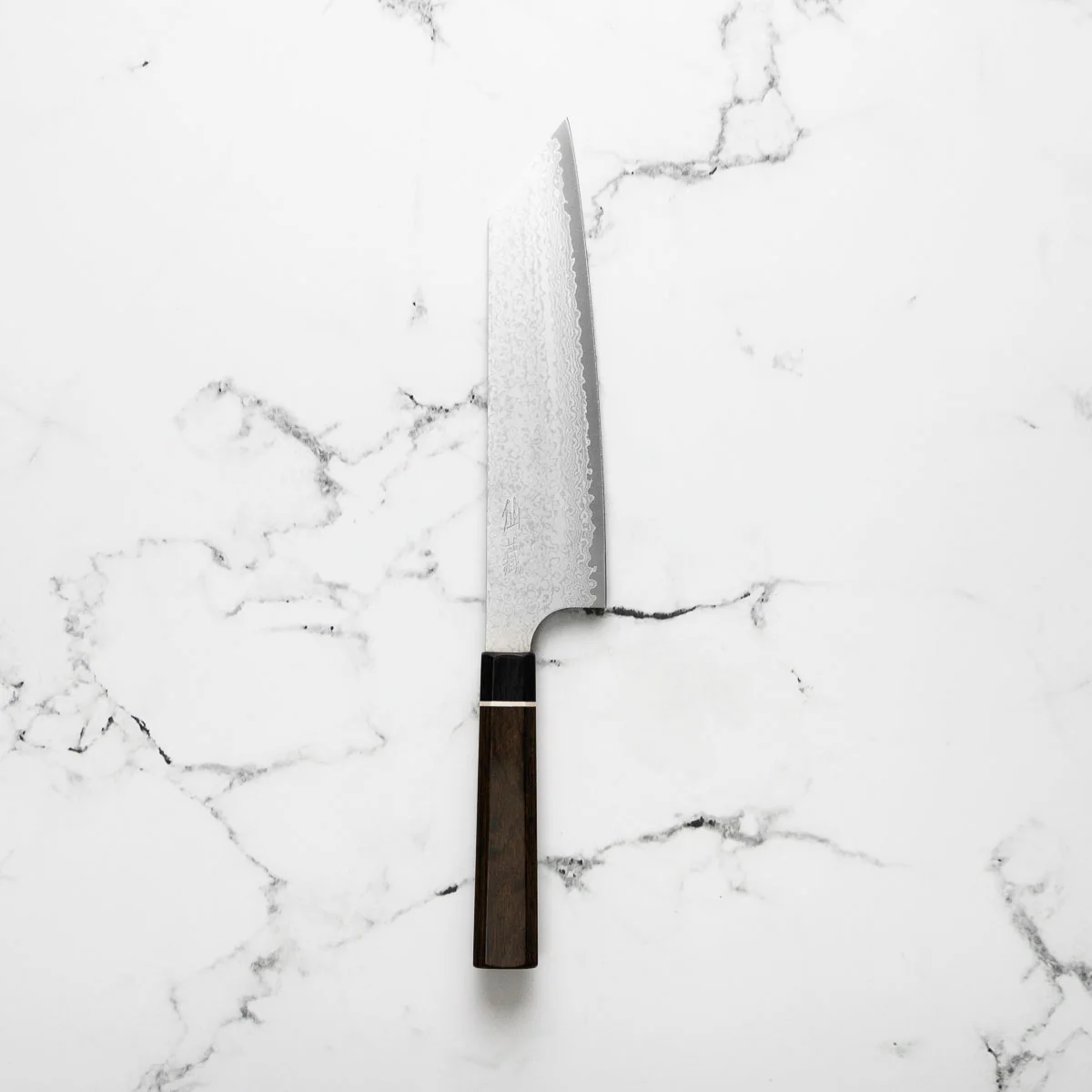 Senzo Black VG10 Damascus Bunka 200mm - Image 4