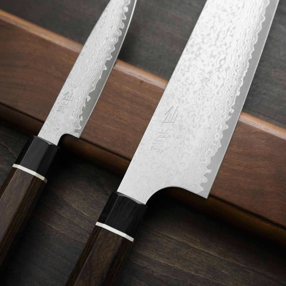 Senzo Black VG10 - 2 Knife Set with Magnetic Strip - Image 3