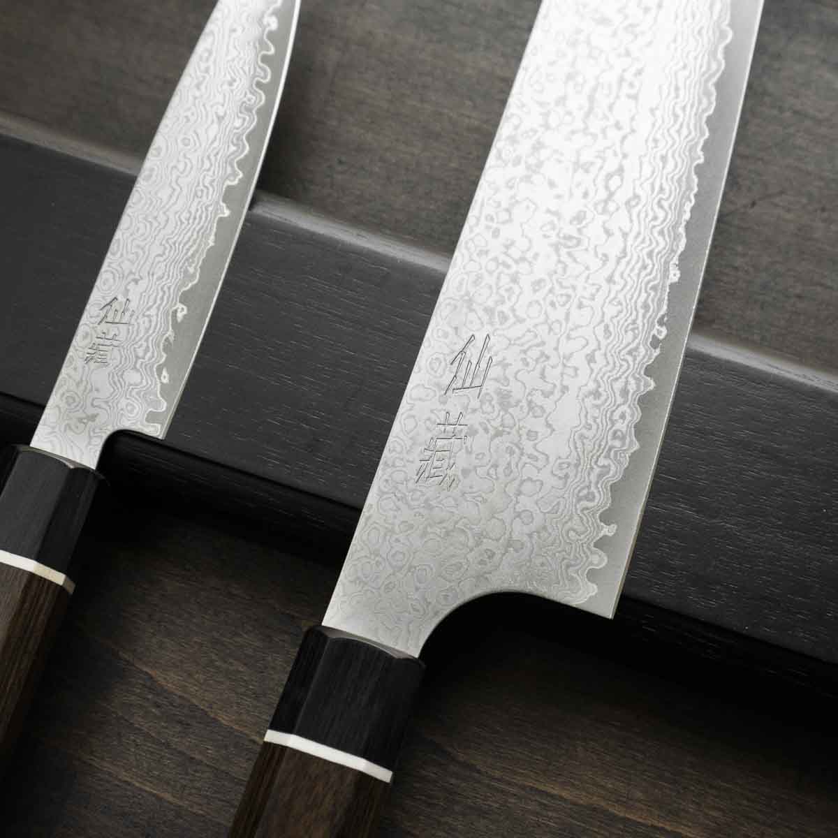 Senzo Black VG10 - 2 Knife Set with Magnetic Strip - Image 4