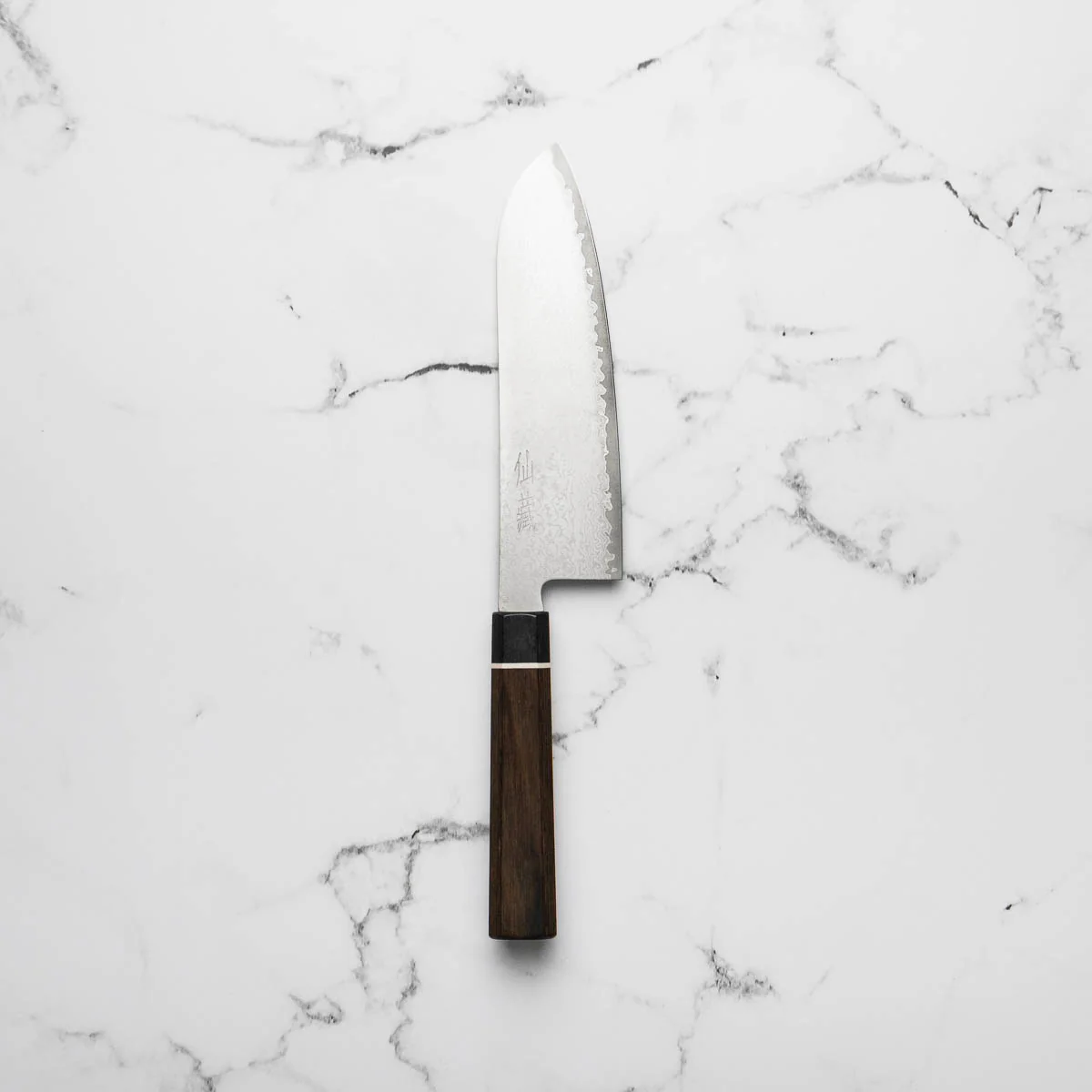 Senzo Black VG10 Damascus Santoku 167mm - Image 3