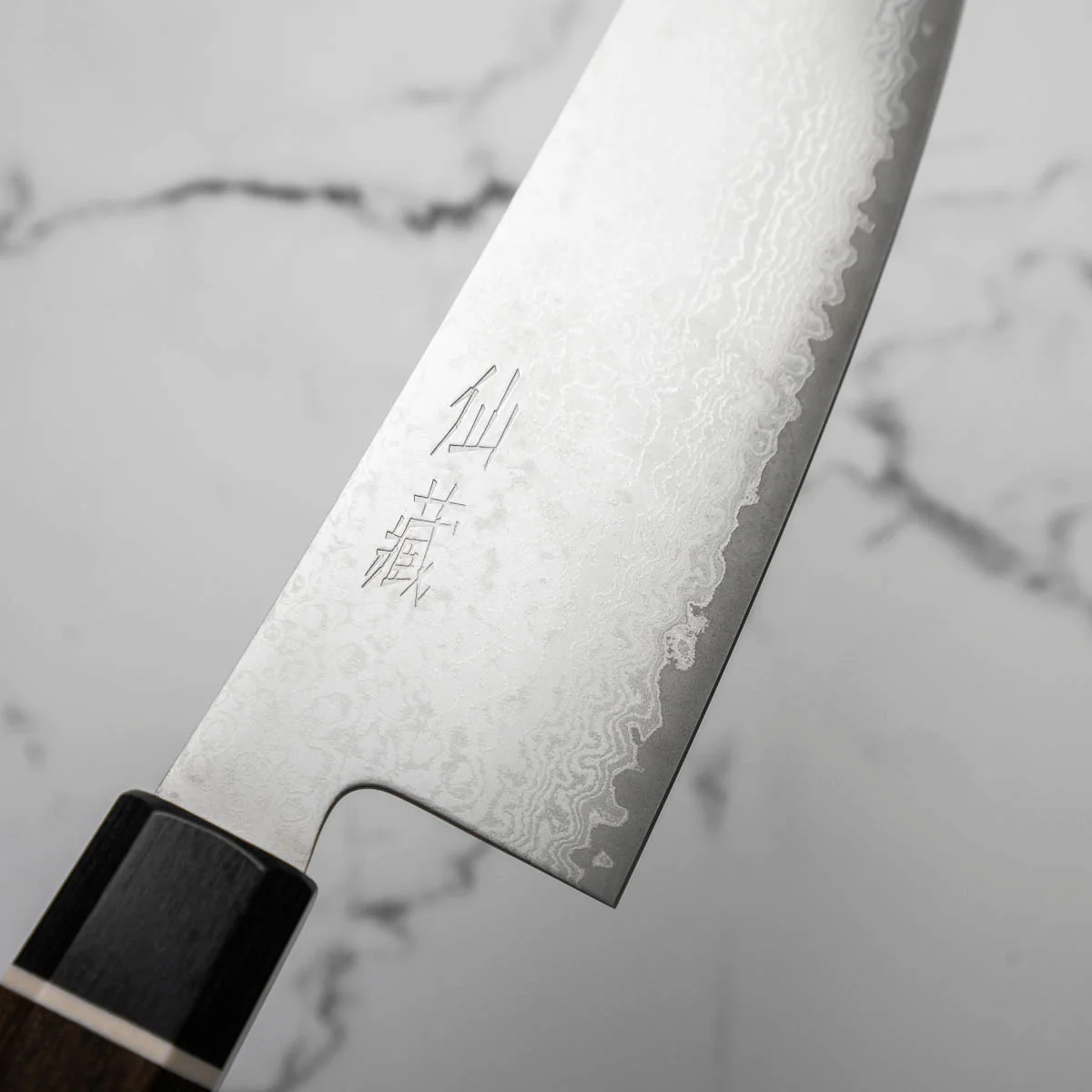Senzo Black VG10 Damascus Santoku 167mm - Image 4