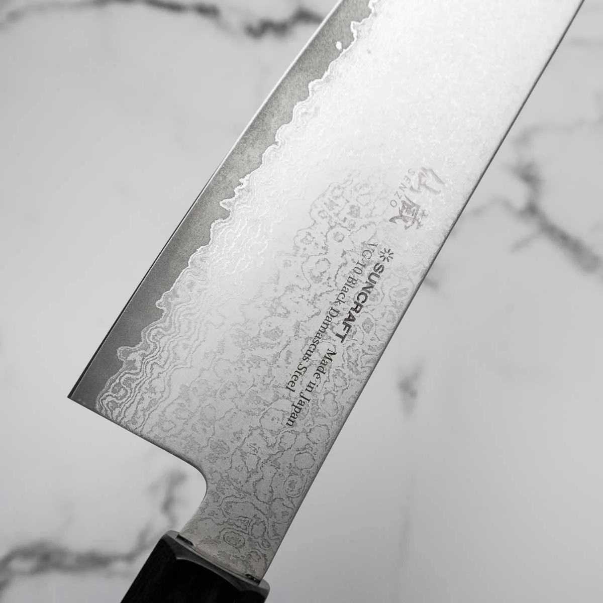 Senzo Black VG10 Damascus Santoku 167mm - Image 5
