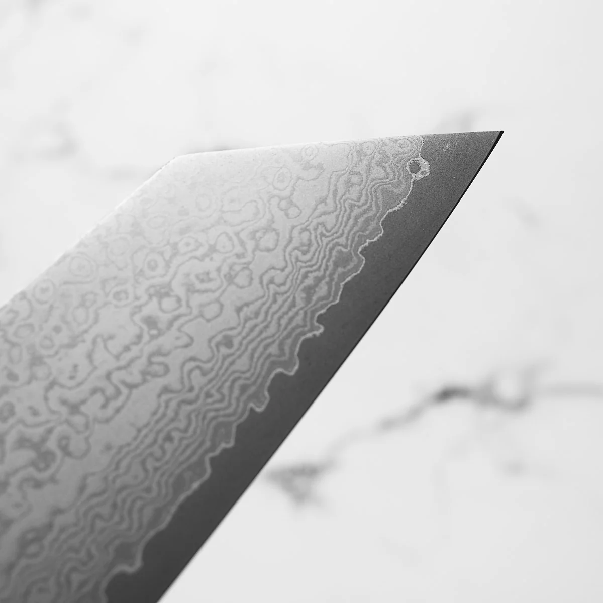 Senzo Black VG10 Damascus Bunka 165mm - Dark Carbon Fibre - Image 7