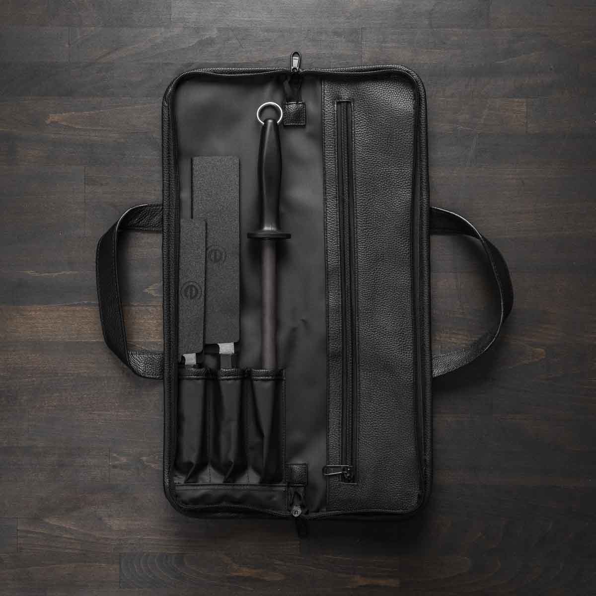 Senzo Black VG10 Damascus Bunka 2 Knife Set with Porter Knife Bag - Image 2