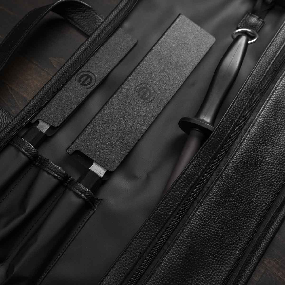 Senzo Black VG10 Damascus Gyuto 2 Knife Set with Porter Knife Bag - Image 3