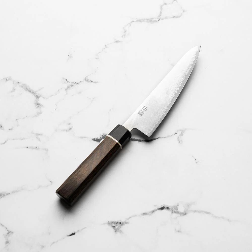 Senzo Black VG10 Damascus Small Santoku 143mm - Image 2
