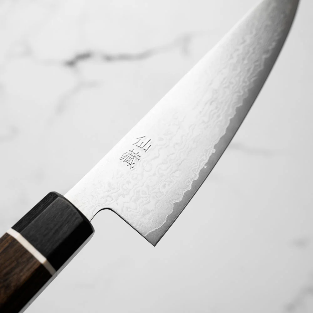 Senzo Black VG10 Damascus Small Santoku 143mm - Image 5