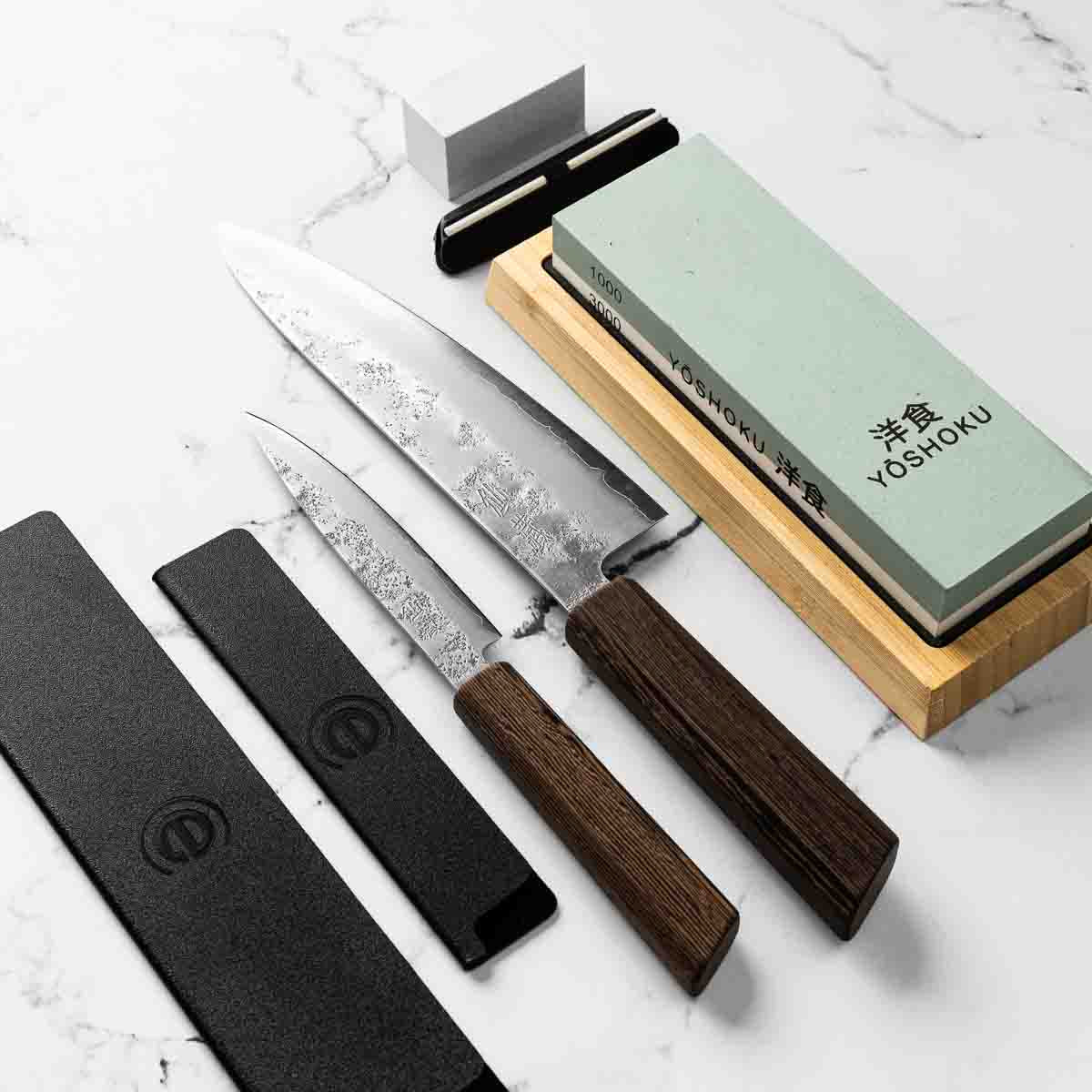 Senzo Retro - 2 Knife Set with Whetstone - Image 2