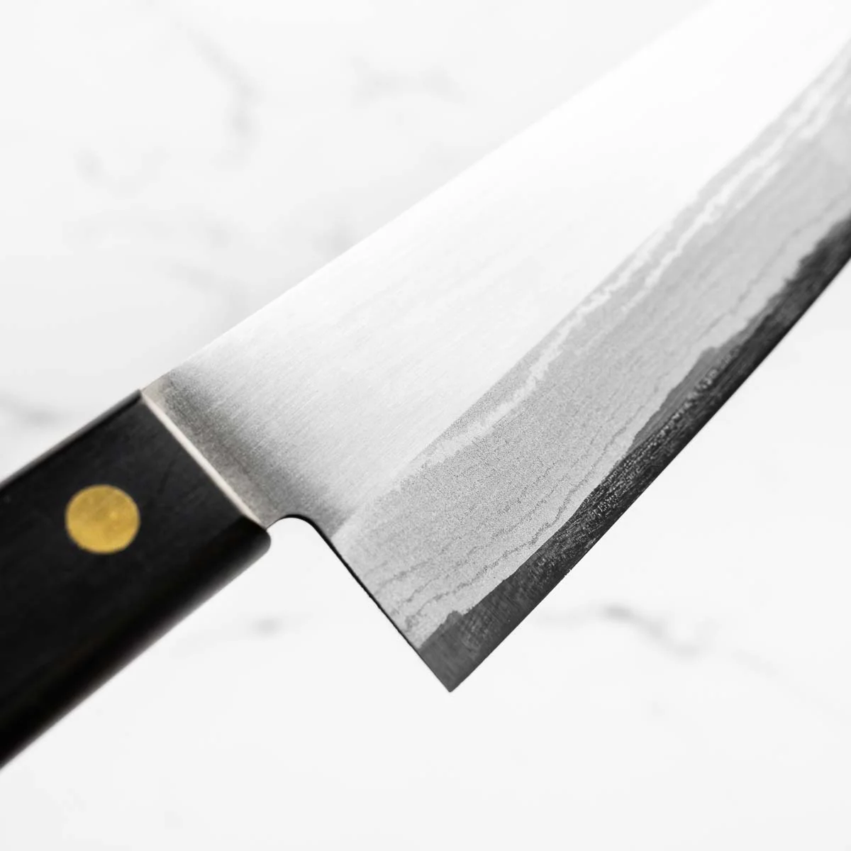 Shibamasa VG5 Damascus Santoku - Black Handle - Image 5