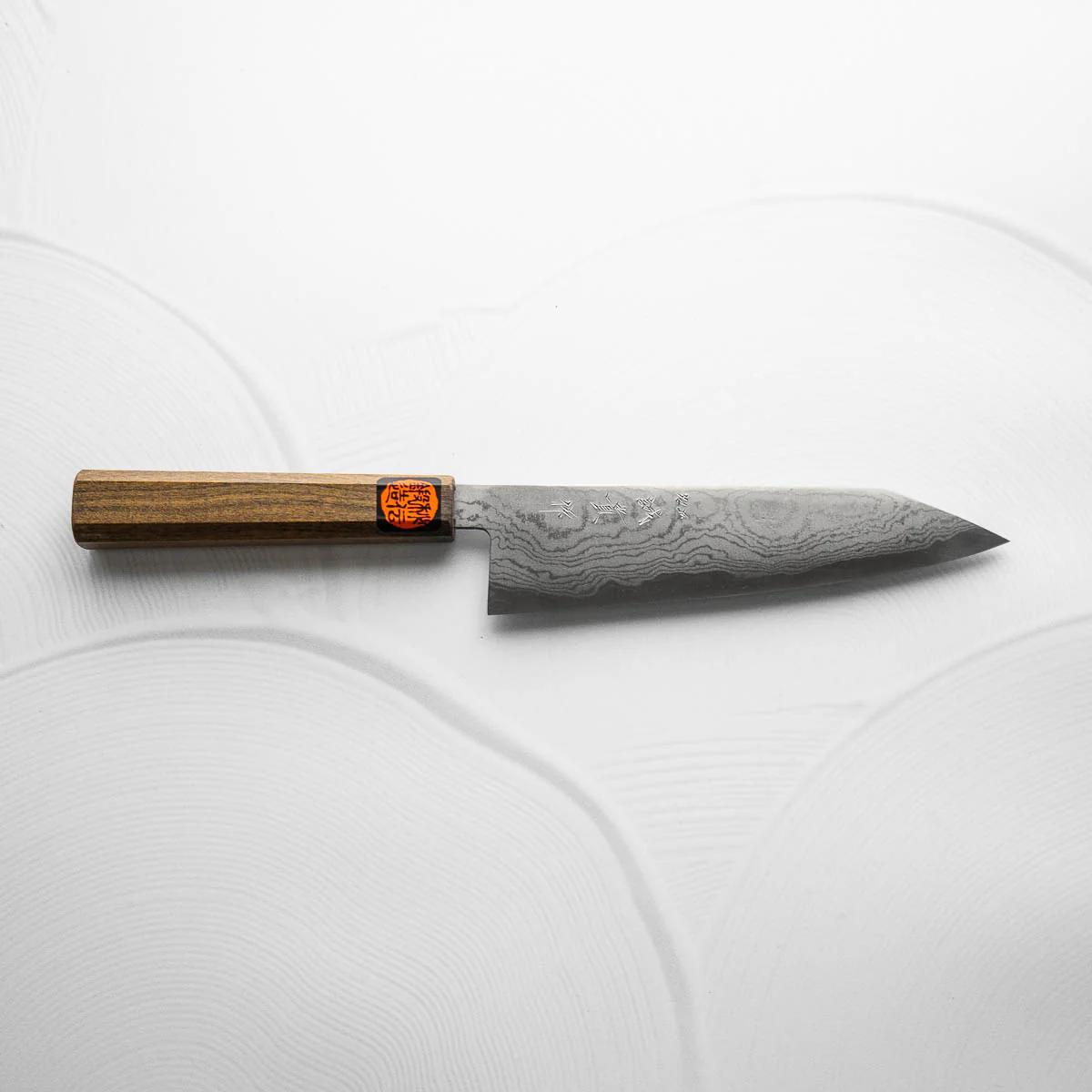 Shigeki Tanaka Blue 2 Damascus Bunka 180mm - Image 5