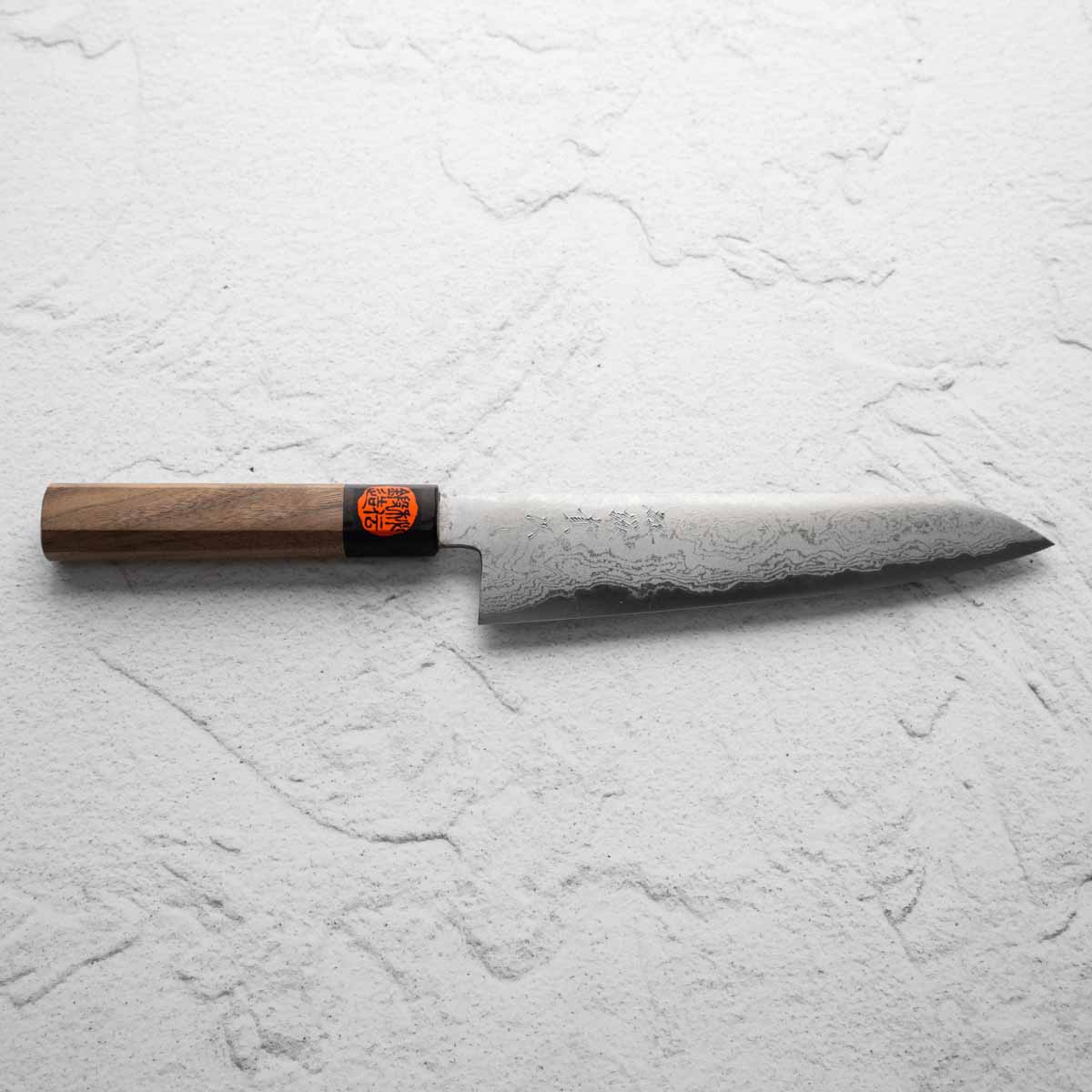 Shigeki Tanaka Blue 2 Damascus Gyuto 180mm - Image 4