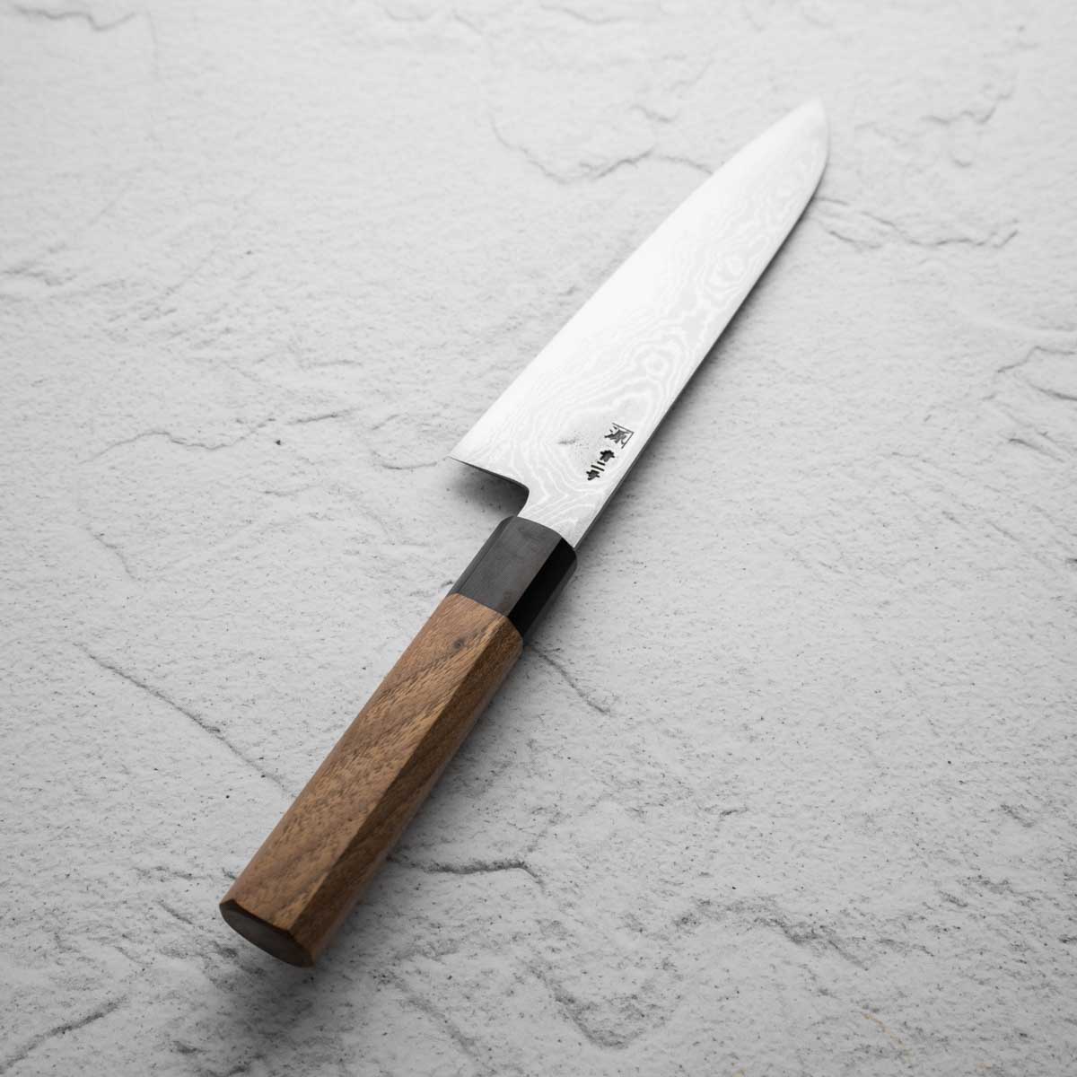 Shigeki Tanaka Blue 2 Damascus Gyuto 180mm - Image 5