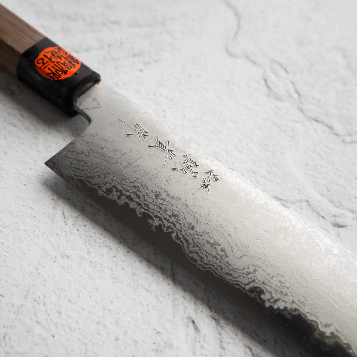 Shigeki Tanaka Blue 2 Damascus Nakiri 165mm - Image 3
