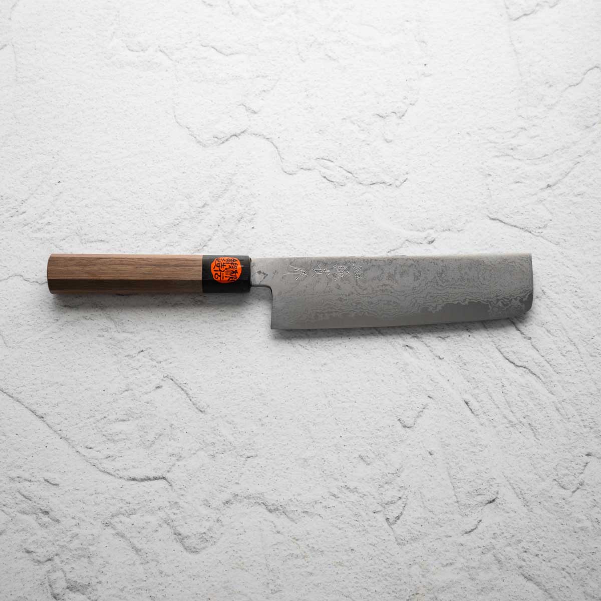 Shigeki Tanaka Blue 2 Damascus Nakiri 165mm - Image 4