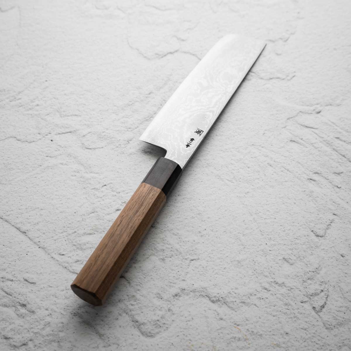 Shigeki Tanaka Blue 2 Damascus Nakiri 165mm - Image 5
