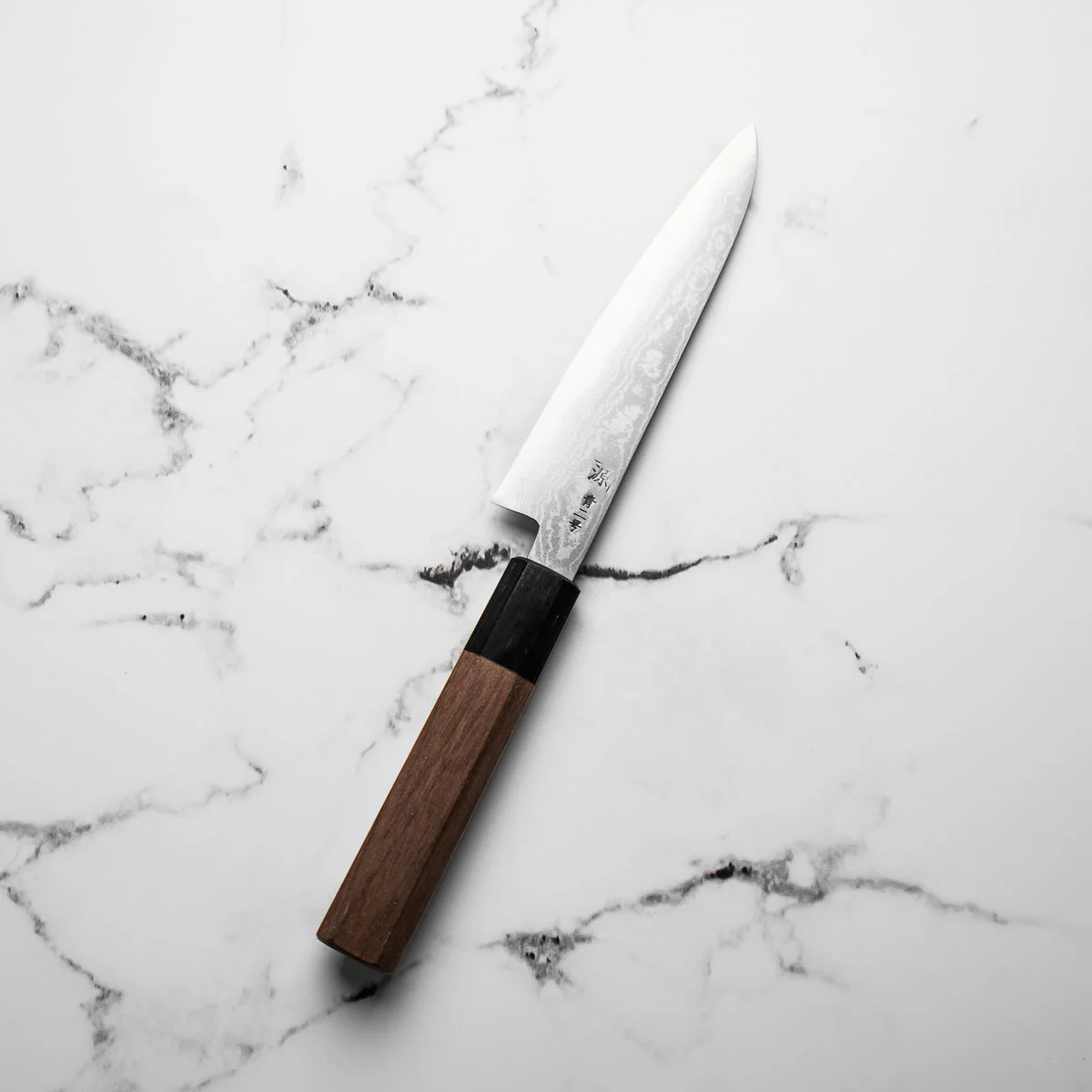Shigeki Tanaka Blue 2 Damascus Petty 135mm - Image 2