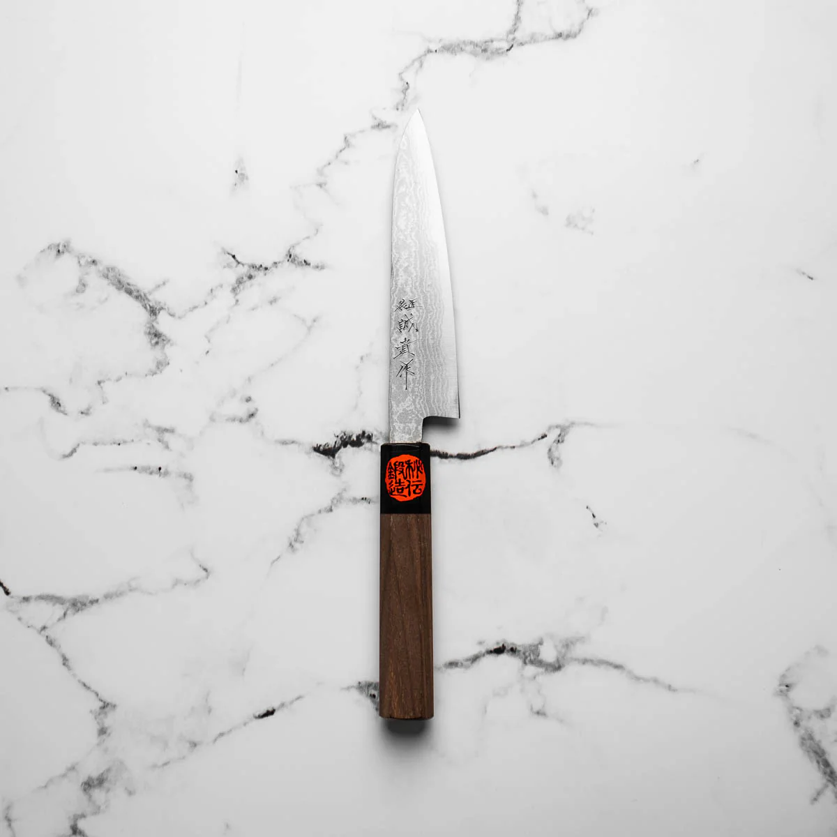 Shigeki Tanaka Blue 2 Damascus Petty 135mm - Image 3