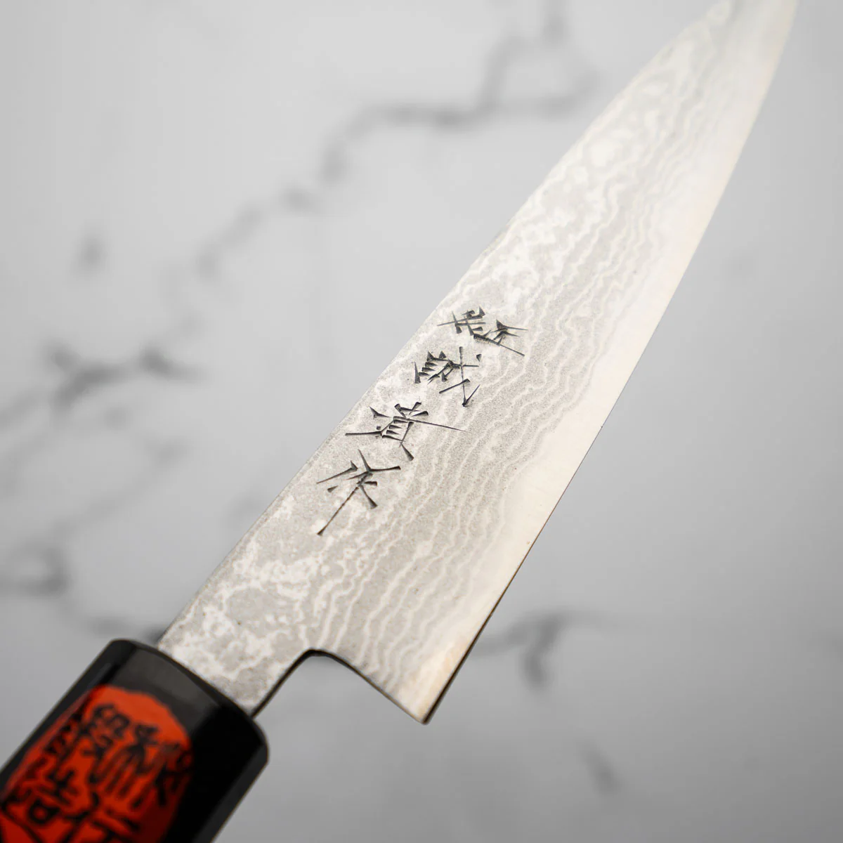 Shigeki Tanaka Blue 2 Damascus Petty 135mm - Image 4
