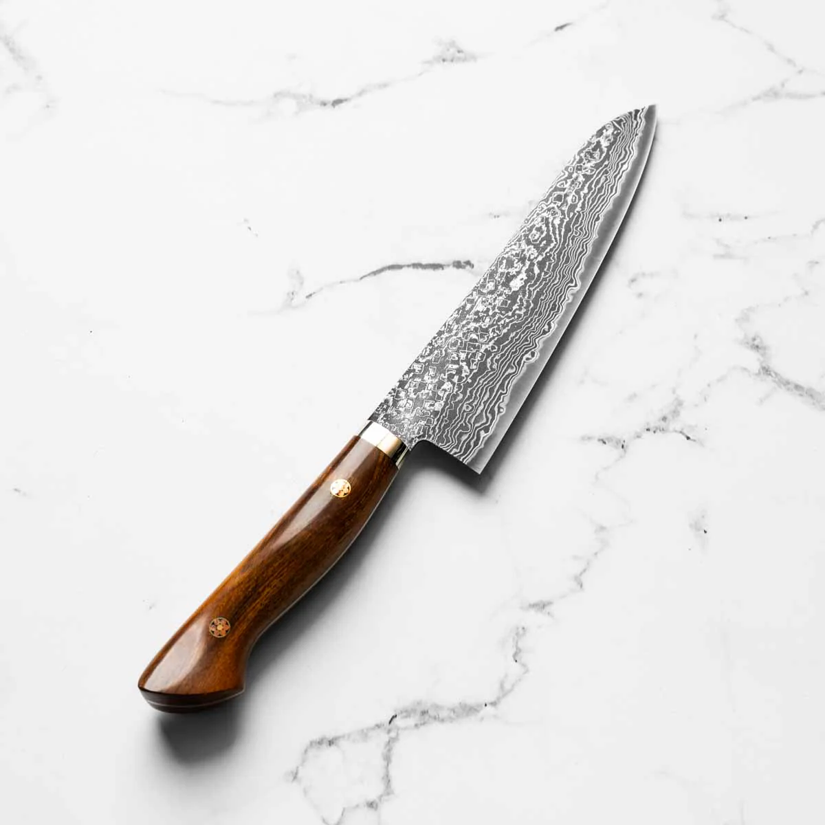 Shigeki Tanaka R2 Damascus Gyuto 180mm - Western Ironwood - Image 2