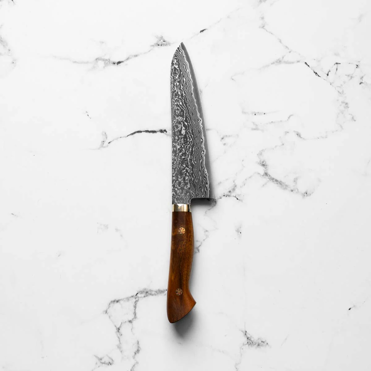 Shigeki Tanaka R2 Damascus Gyuto 180mm - Western Ironwood - Image 3