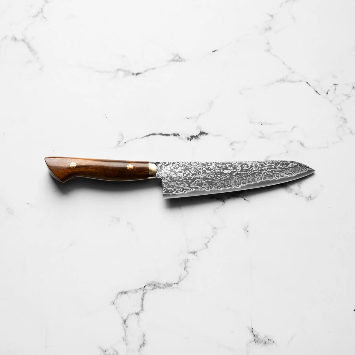 Shigeki Tanaka R2 Damascus Gyuto 180mm - Western Ironwood - Image 4