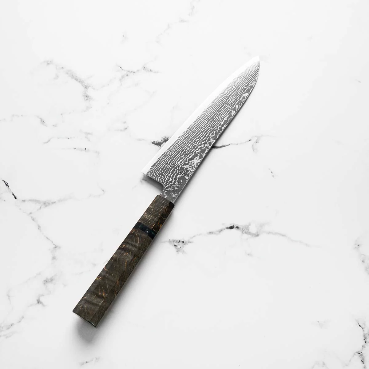 Shigeki Tanaka R2/SG2 Black Damascus Gyuto 180mm - Image 6