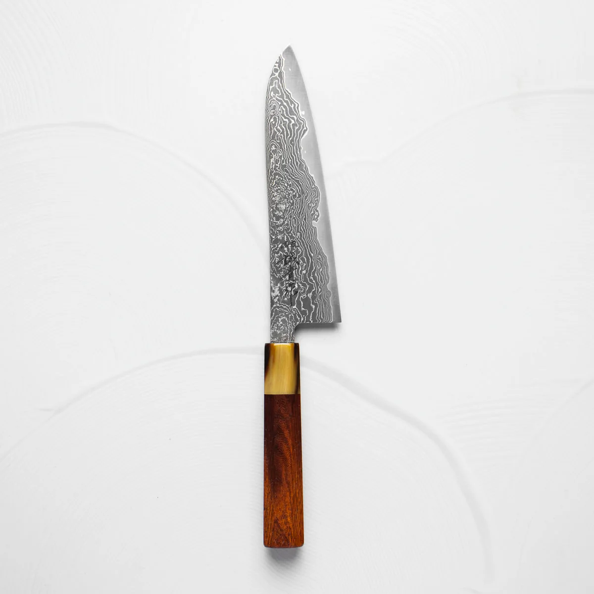 Shigeki Tanaka R2/SG2 Black Damascus Gyuto 180mm - Snakewood - Image 2