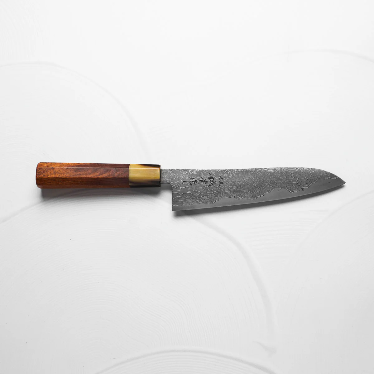 Shigeki Tanaka R2/SG2 Black Damascus Gyuto 180mm - Snakewood - Image 3