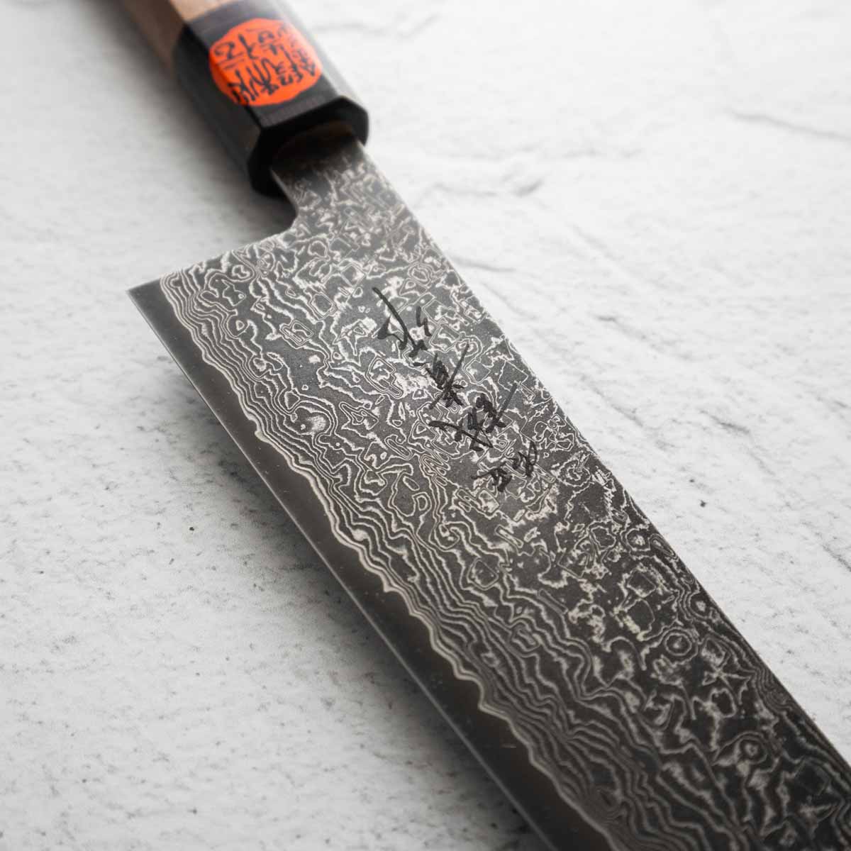 Shigeki Tanaka R2/SG2 Black Damascus Gyuto 210mm - Image 4