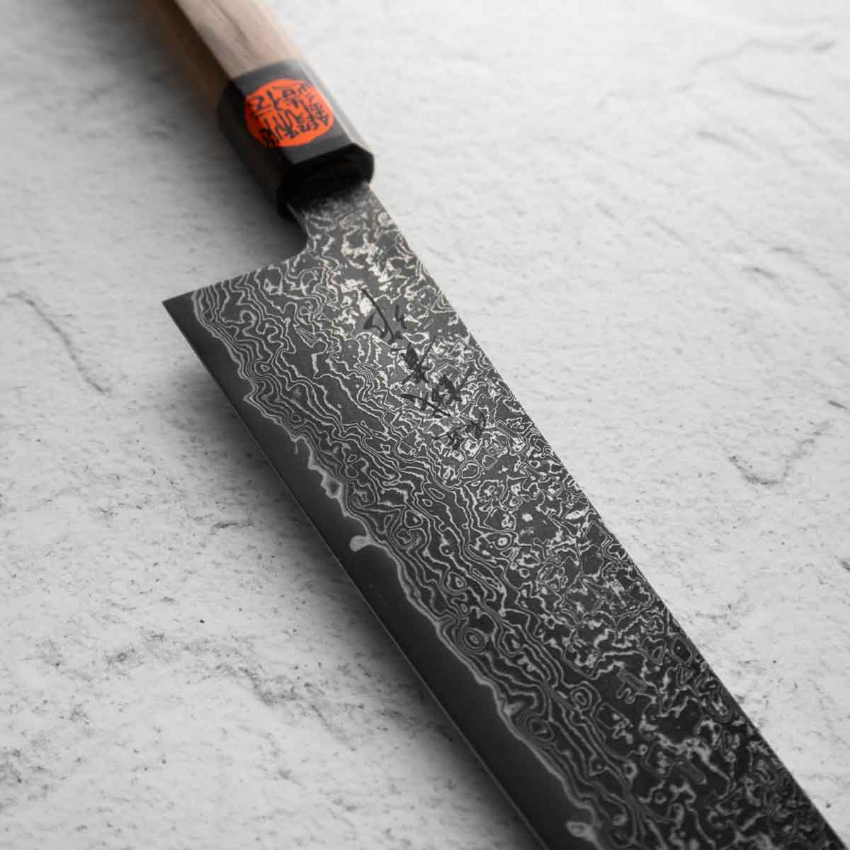 Shigeki Tanaka R2/SG2 Black Damascus Gyuto 240mmm - Image 5