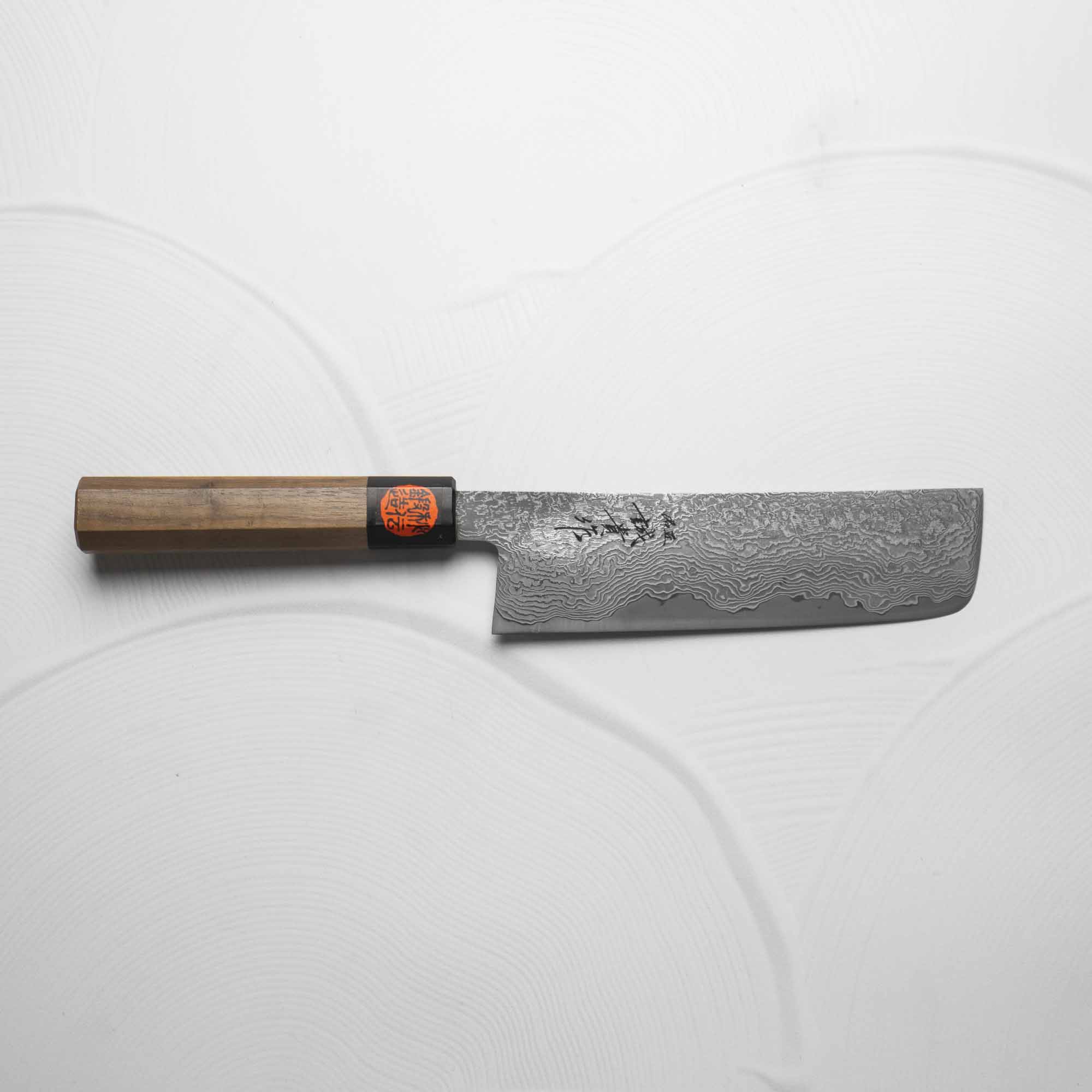 Shigeki Tanaka R2/SG2 Black Damascus Nakiri 165mm - Image 4