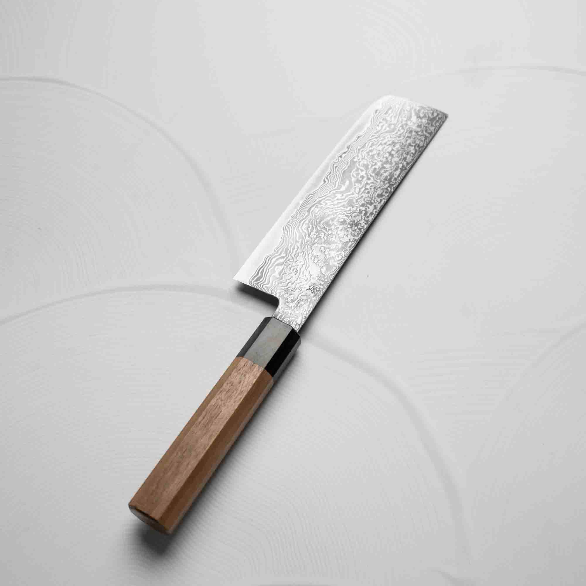 Shigeki Tanaka R2/SG2 Black Damascus Nakiri 165mm - Image 5