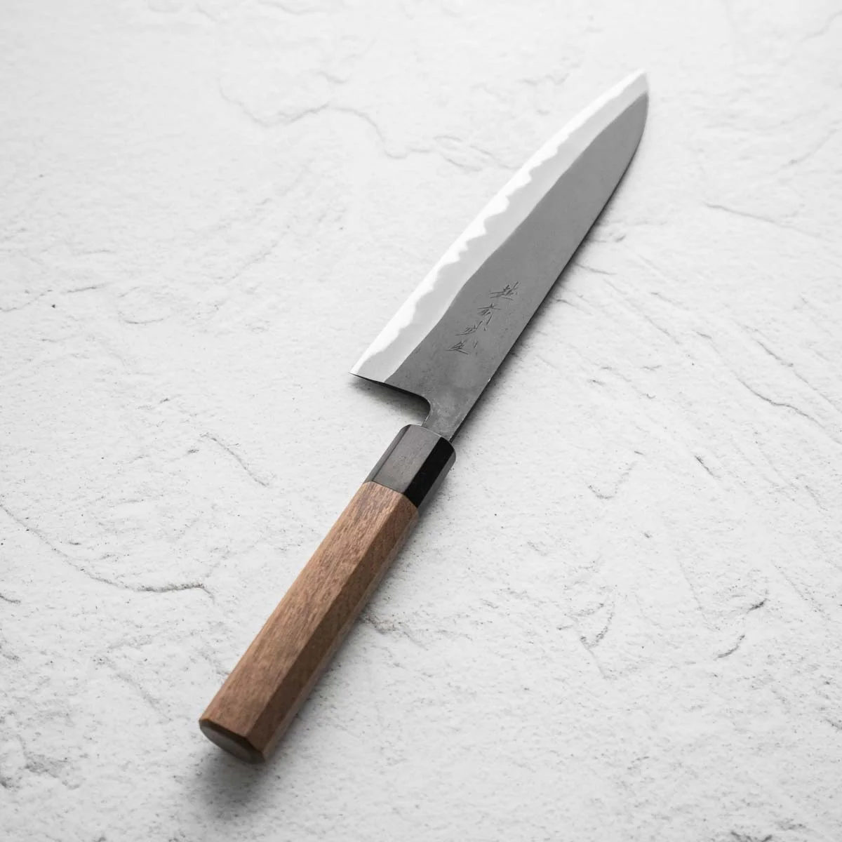 Shiro Kamo Blue 2 Kurouchi Gyuto 210mm - Image 5