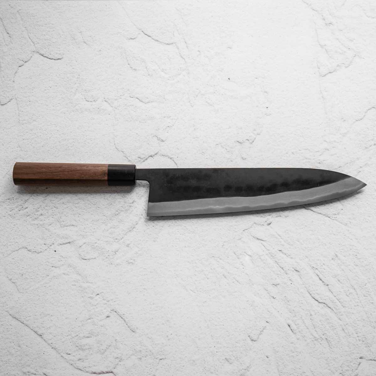 Shiro Kamo Blue 2 Kurouchi Gyuto 240mm - Image 4
