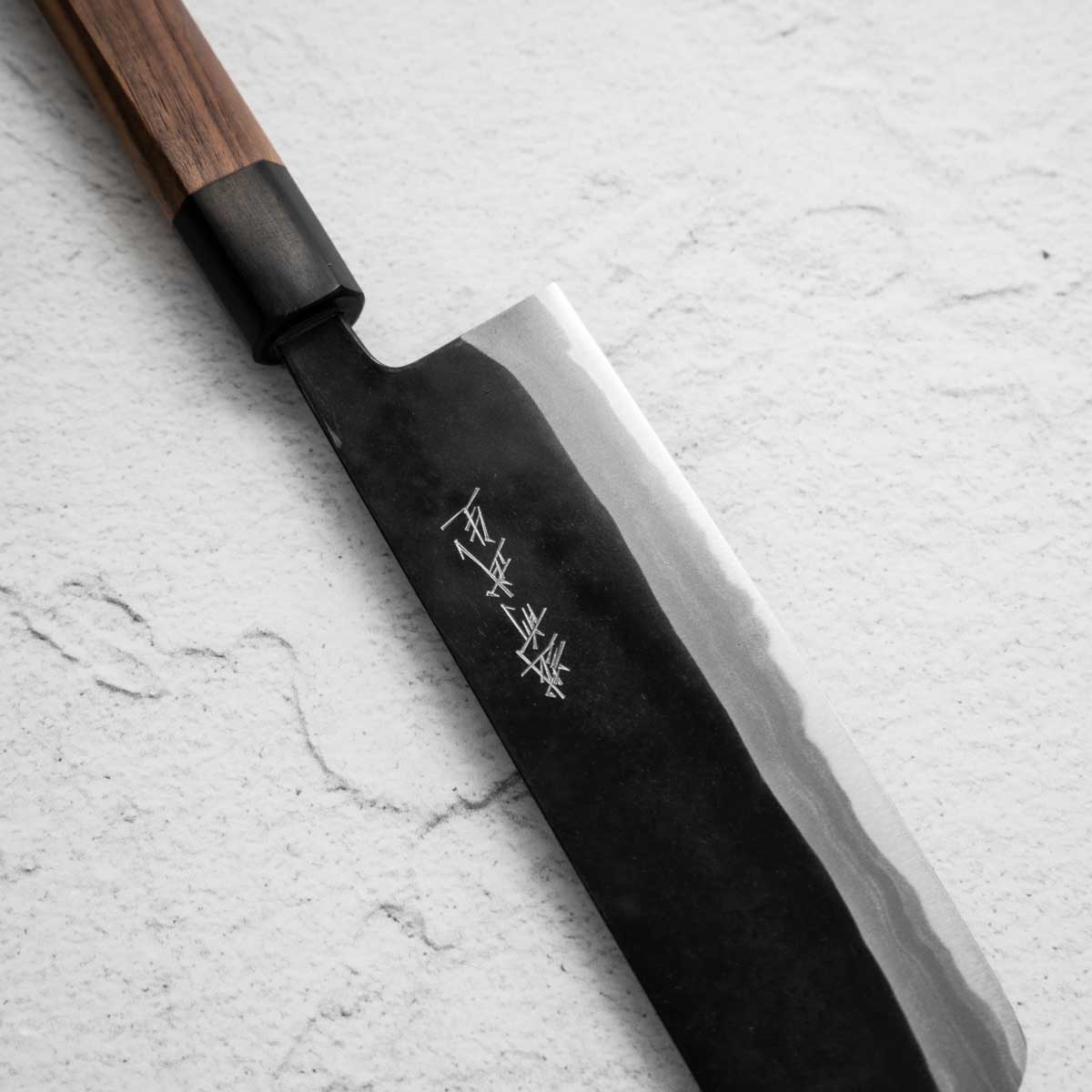 Shiro Kamo Blue 2 Kurouchi Nakiri 165mm - Image 3