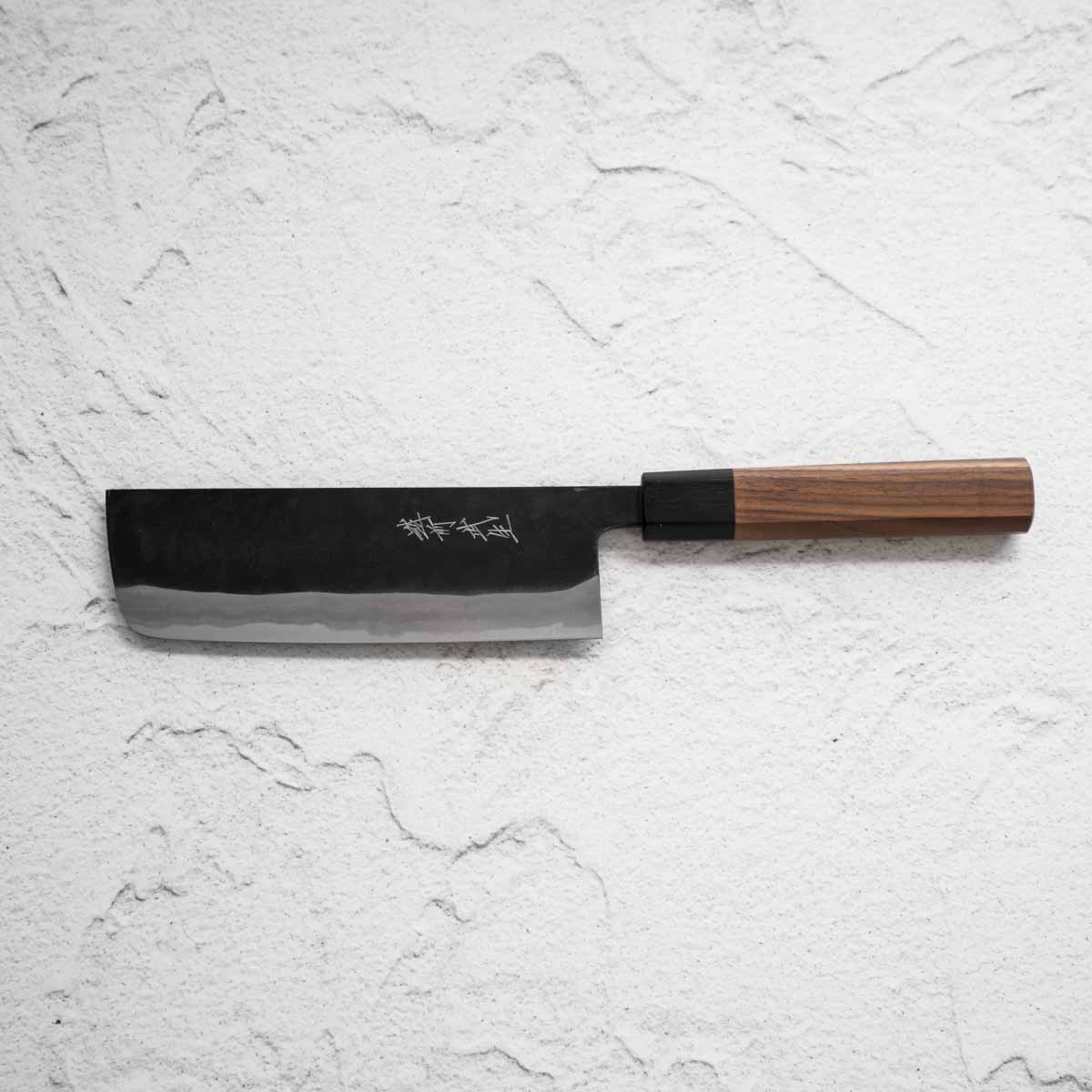Shiro Kamo Blue 2 Kurouchi Nakiri 165mm - Image 4