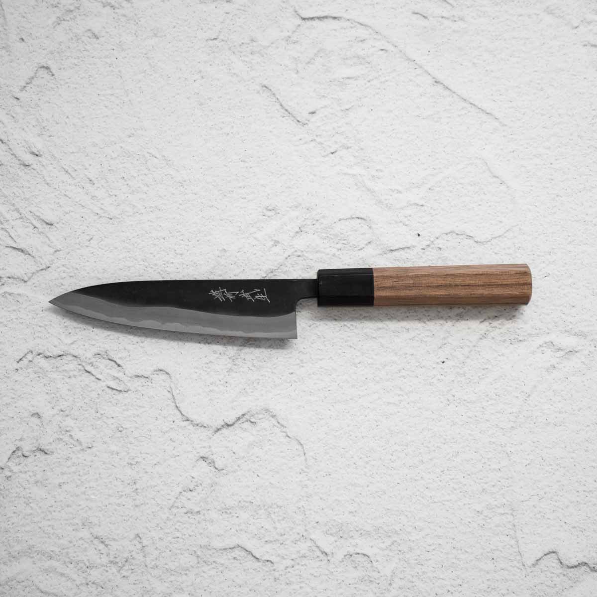 Shiro Kamo Blue 2 Kurouchi Petty 135mm - Image 4