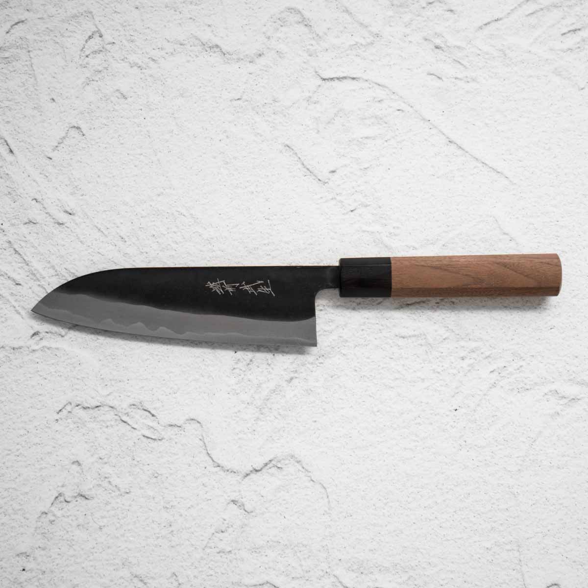 Shiro Kamo Blue 2 Kurouchi Santoku 165mm - Image 4
