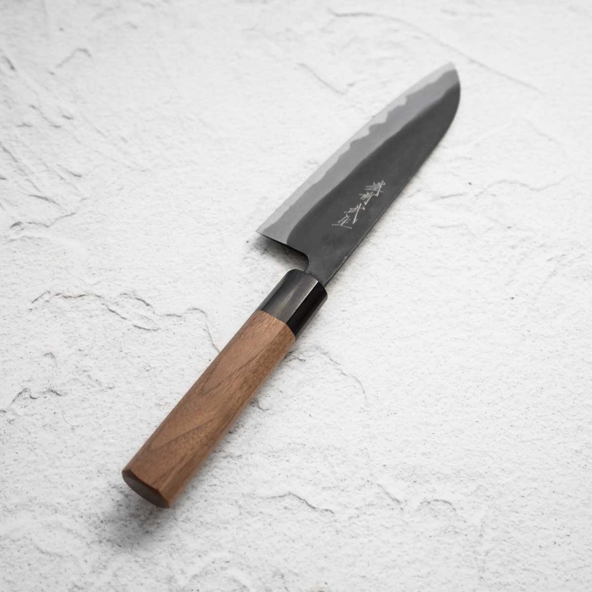 Shiro Kamo Blue 2 Kurouchi Santoku 165mm - Image 5