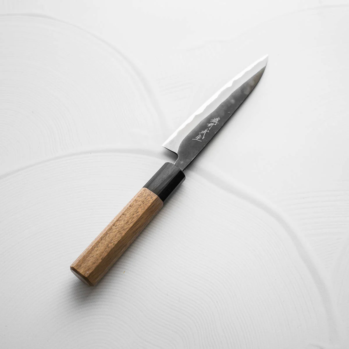 Shiro Kamo Blue Super SS Clad Kurouchi Petty 135mm - Image 5