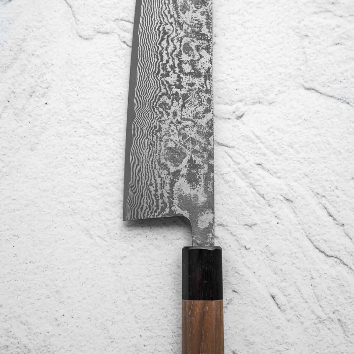 Shiro Kamo SG2 Black Damascus Gyuto 240mm - Image 4