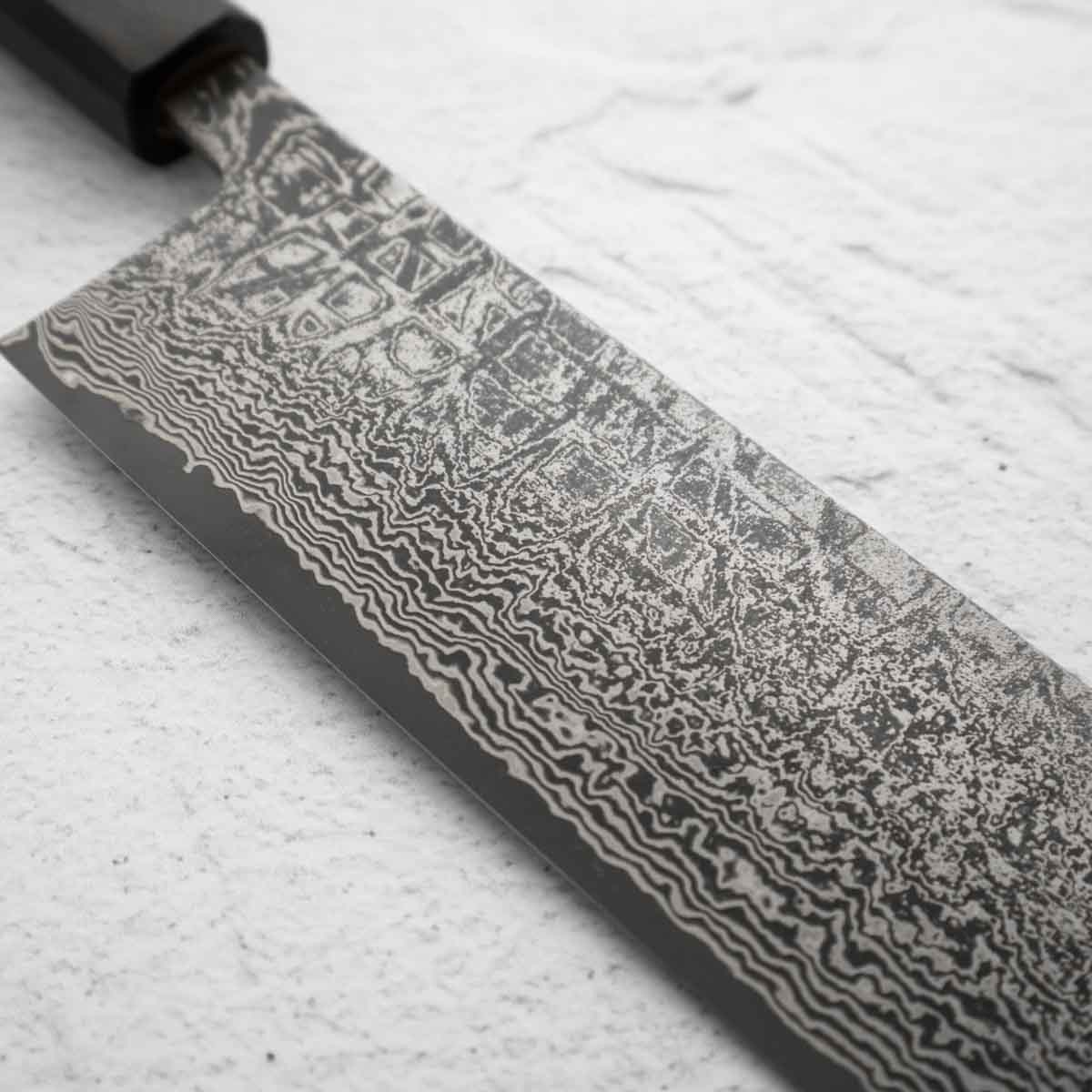 Shiro Kamo SG2 Black Damascus Nakiri 165mm - Image 3