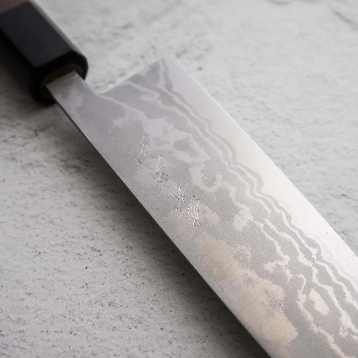 Shiro Kamo White 2 Damascus Bunka 165mm - Image 4