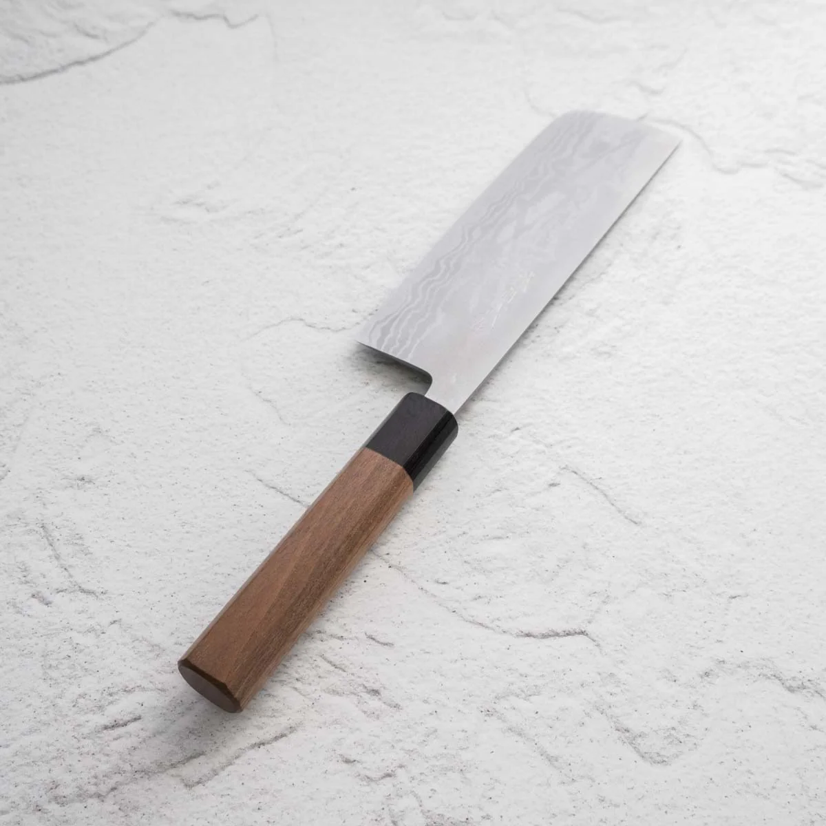 Shiro Kamo White 2 Damascus Nakiri 165mm - Image 5