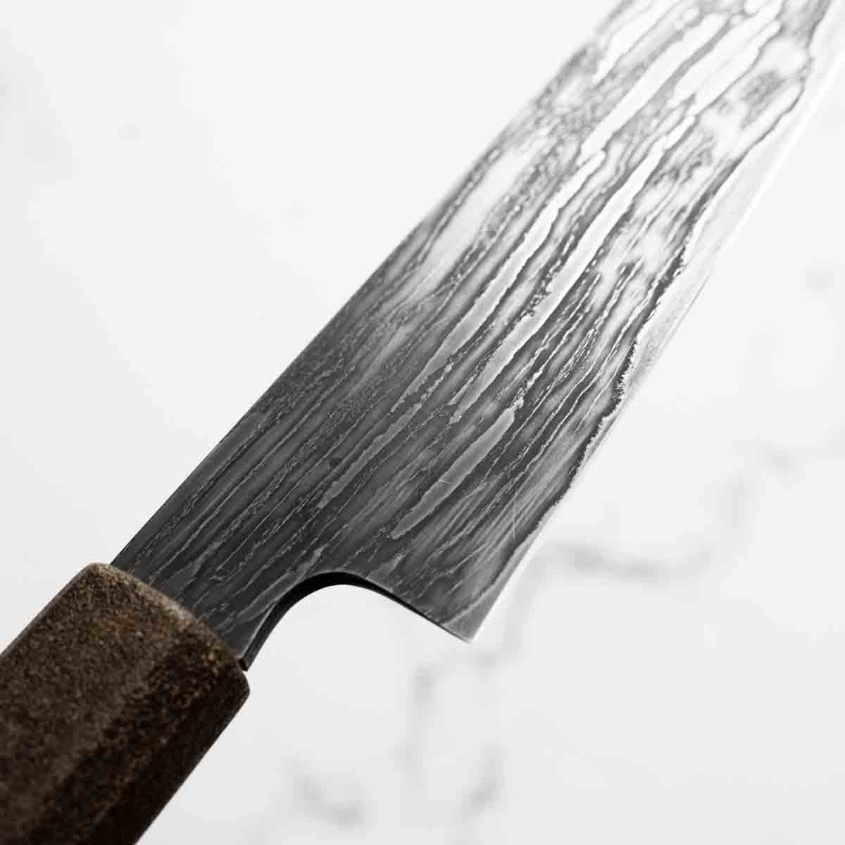 Tadafusa Blue 2 Hon-Sanmai Experimental Damascus Damascus Petty 150mm - Image 5