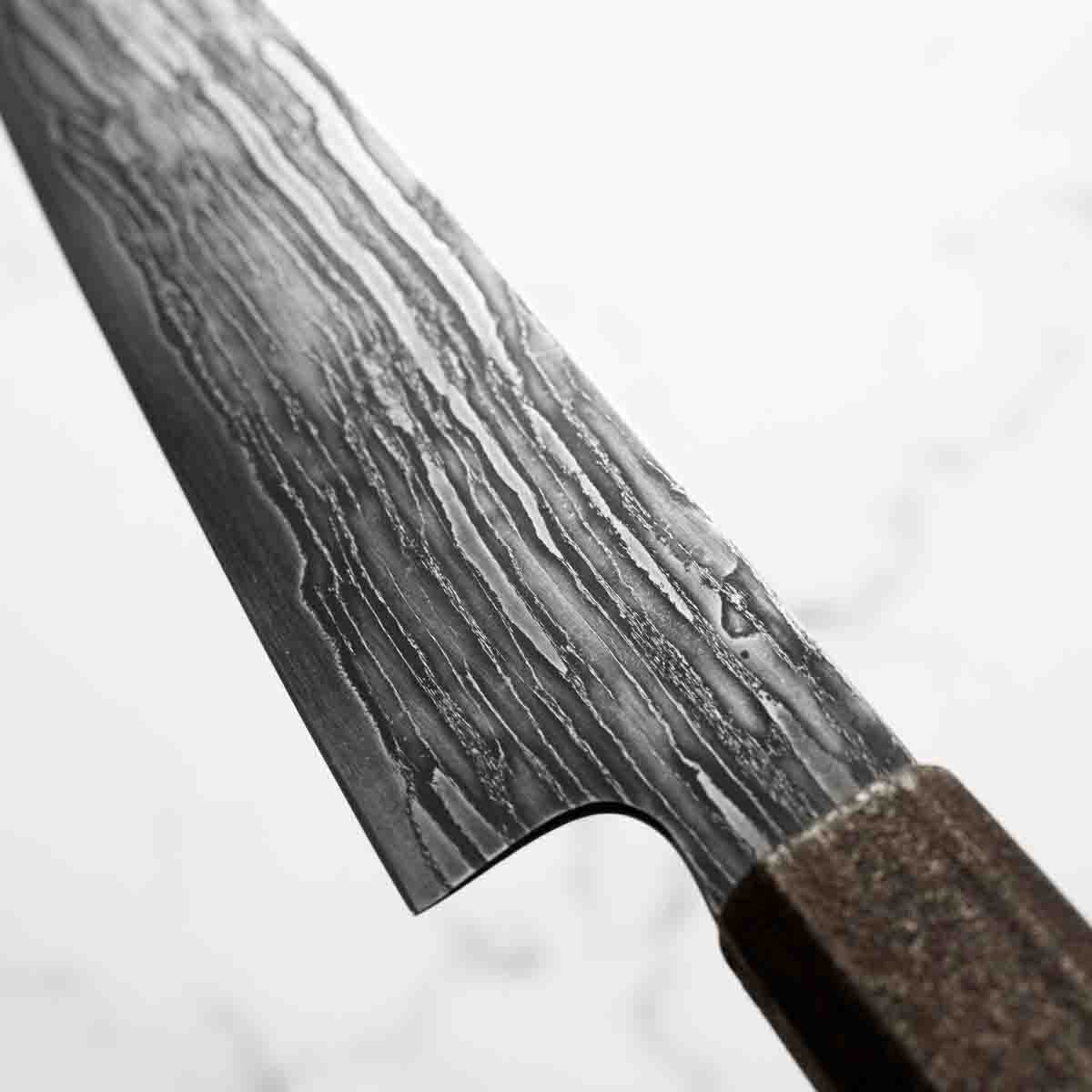 Tadafusa Blue 2 Hon-Sanmai Experimental Damascus Damascus Petty 150mm - Image 6