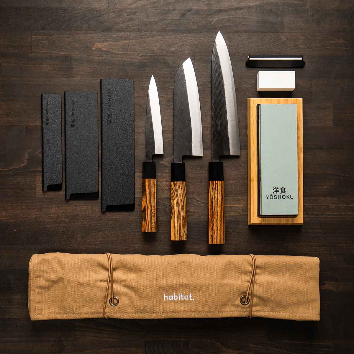 Tadafusa "Seido" SLD Tsuchime - 3 Knife Set with Knife Roll - Image 5