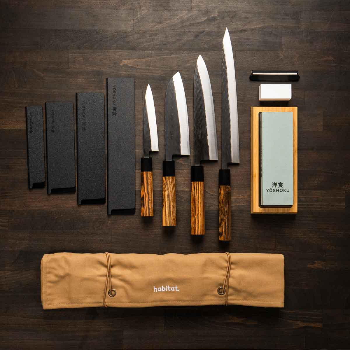 Tadafusa "Seido" SLD Tsuchime - 4 Knife Set with Knife Roll - Image 3